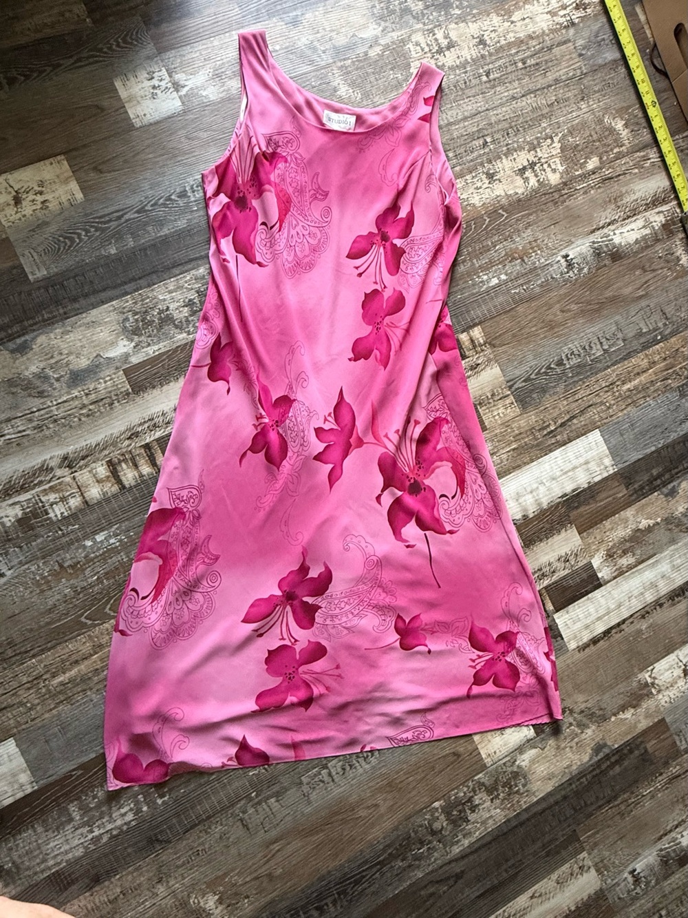 Studio I Pink Floral Midi Slip Dress